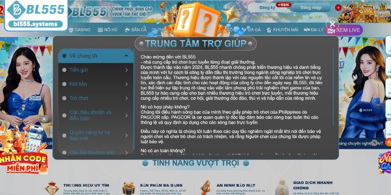 Tổng quan về sân chơi BL555 Tổng quan về sân chơi BL555